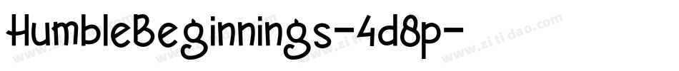HumbleBeginnings-4d8p字体转换