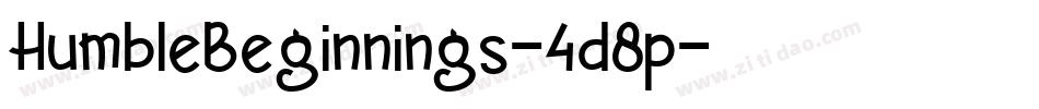 HumbleBeginnings-4d8p字体转换