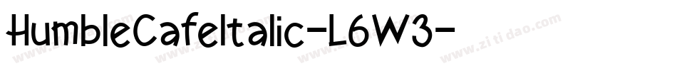 HumbleCafeItalic-L6W3字体转换