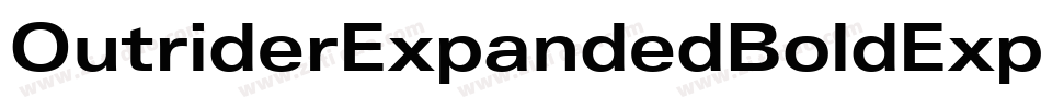 OutriderExpandedBoldExpandedBold-GL9y字体转换