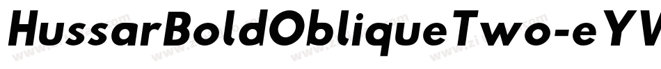 HussarBoldObliqueTwo-eYWO字体转换