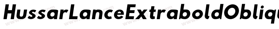 HussarLanceExtraboldOblique-Algx字体转换