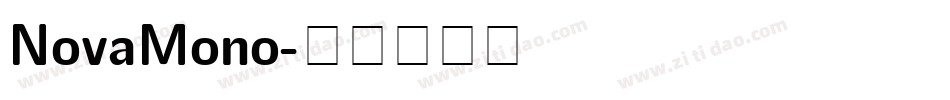 NovaMono字体转换