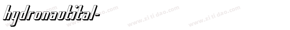 hydronautital字体转换