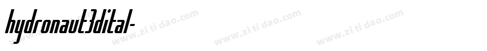 hydronaut3dital字体转换
