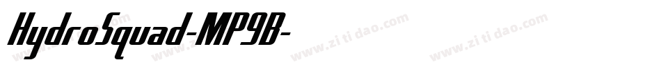 HydroSquad-MP9B字体转换
