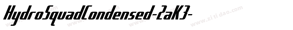 HydroSquadCondensed-2aK3字体转换