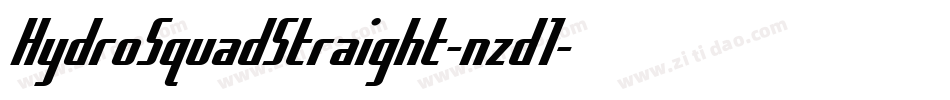 HydroSquadStraight-nzd1字体转换