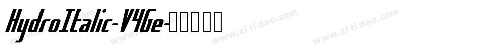 HydroItalic-V4Ge字体转换