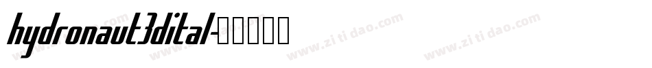 hydronaut3dital字体转换