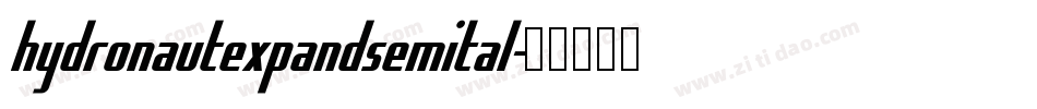 hydronautexpandsemital字体转换