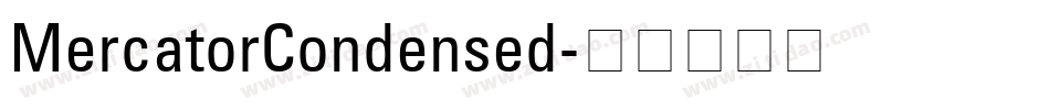 MercatorCondensed字体转换