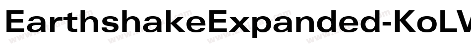 EarthshakeExpanded-KoLW字体转换