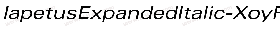 IapetusExpandedItalic-XoyP字体转换