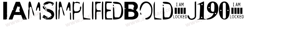 IAmSimplifiedBold-j190字体转换