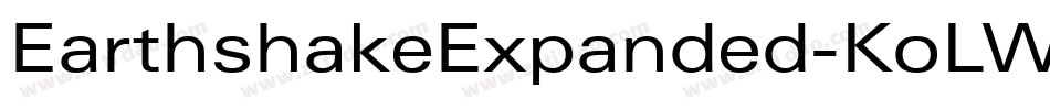 EarthshakeExpanded-KoLW字体转换
