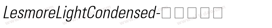 LesmoreLightCondensed字体转换