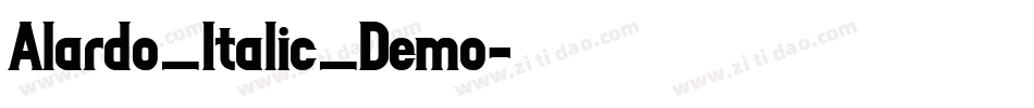 Alardo_Italic_Demo字体转换 Alardo_Italic_Demo字体转换