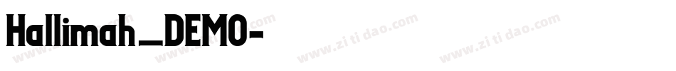 Hallimah_DEMO字体转换
