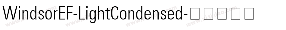 WindsorEF-LightCondensed字体转换