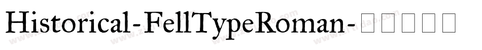 Historical-FellTypeRoman字体转换
