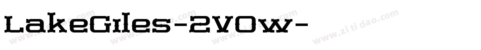 LakeGiles-2V0w字体转换