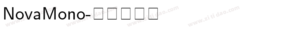 NovaMono字体转换