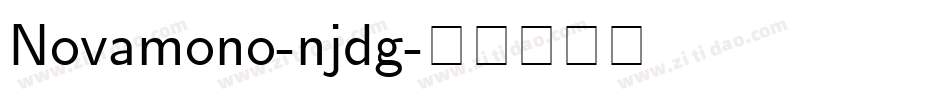 Novamono-njdg字体转换