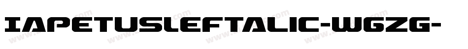 IapetusLeftalic-WgZG字体转换