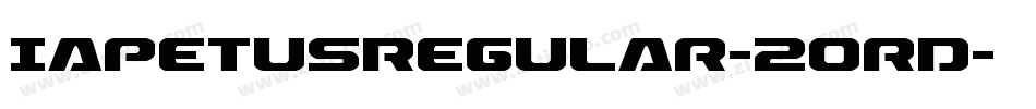 IapetusRegular-2ord字体转换