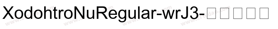 XodohtroNuRegular-wrJ3字体转换