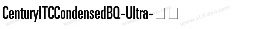 CenturyITCCondensedBQ-Ultra字体转换