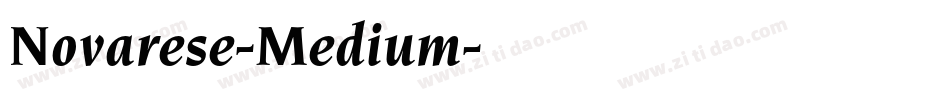 Novarese-Medium字体转换