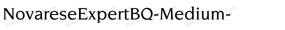 NovareseExpertBQ-Medium字体转换