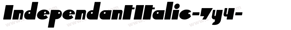 IndependantItalic-7y4字体转换