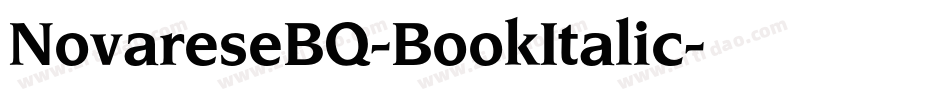 NovareseBQ-BookItalic字体转换