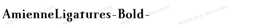 AmienneLigatures-Bold字体转换