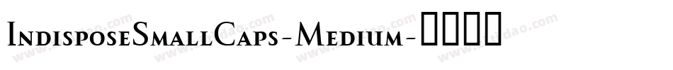 IndisposeSmallCaps-Medium字体转换