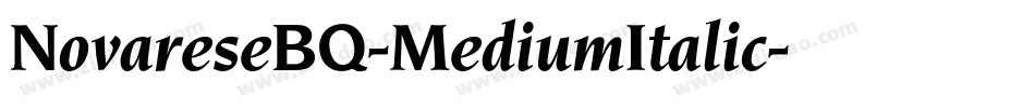 NovareseBQ-MediumItalic字体转换