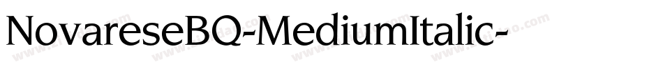 NovareseBQ-MediumItalic字体转换