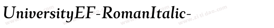 UniversityEF-RomanItalic字体转换