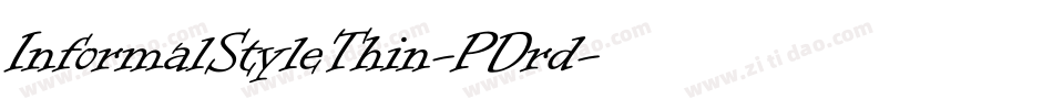 InformalStyleThin-PDrd字体转换