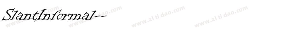 SlantInformal-字体转换