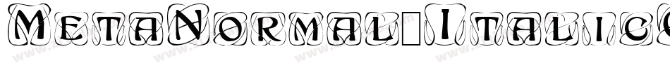 MetaNormal-ItalicCaps字体转换