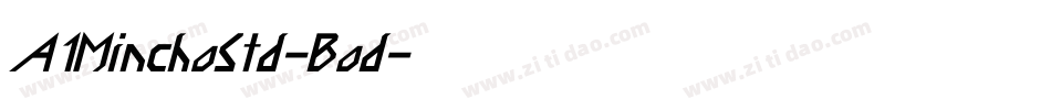 A1MinchoStd-Bod字体转换