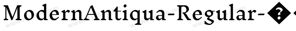 ModernAntiqua-Regular字体转换