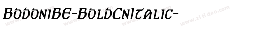 BodoniBE-BoldCnItalic字体转换