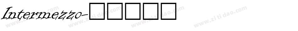 Intermezzo字体转换