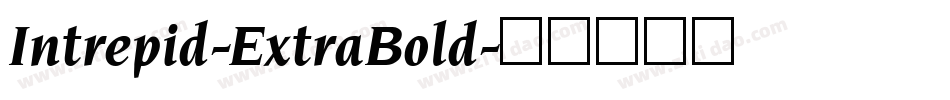 Intrepid-ExtraBold字体转换