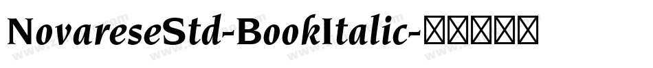 NovareseStd-BookItalic字体转换